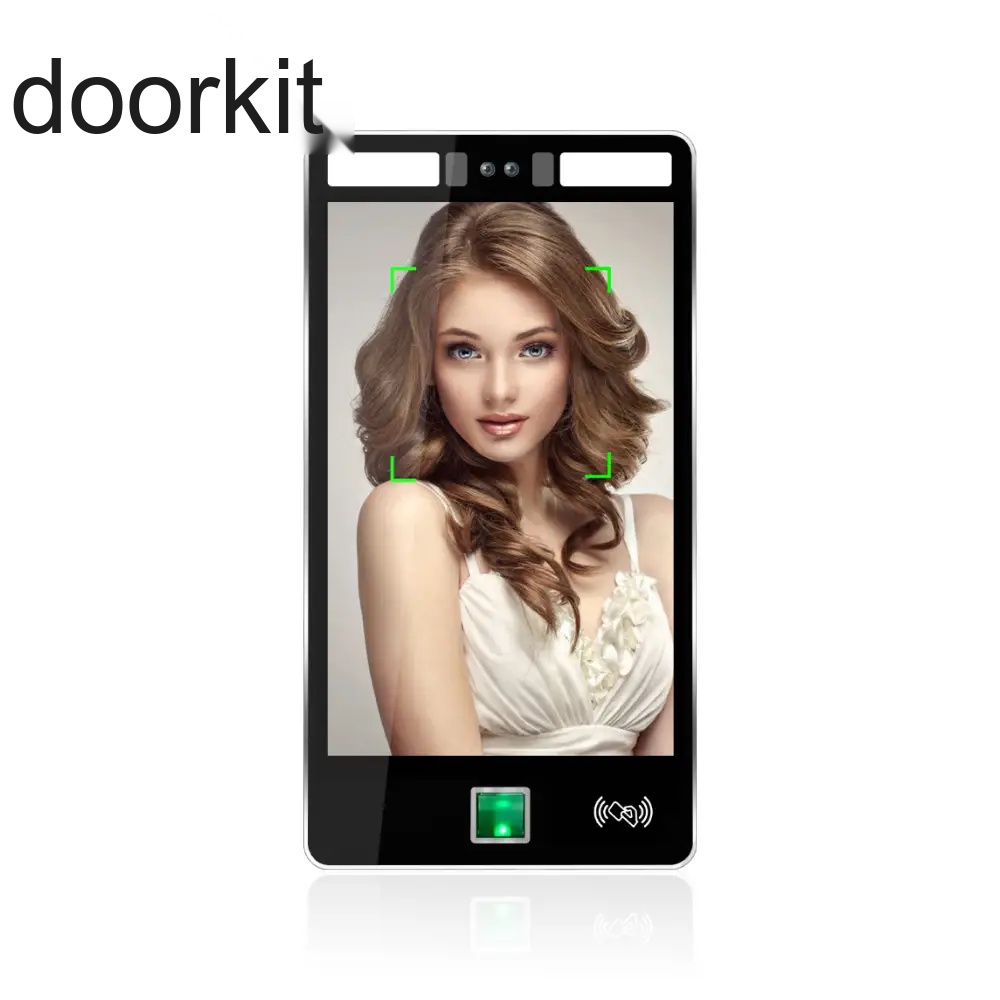 High Resolution Metal Black/Silver Fingerprint Facial Recognition Smart Time Attendance Machine With Camera