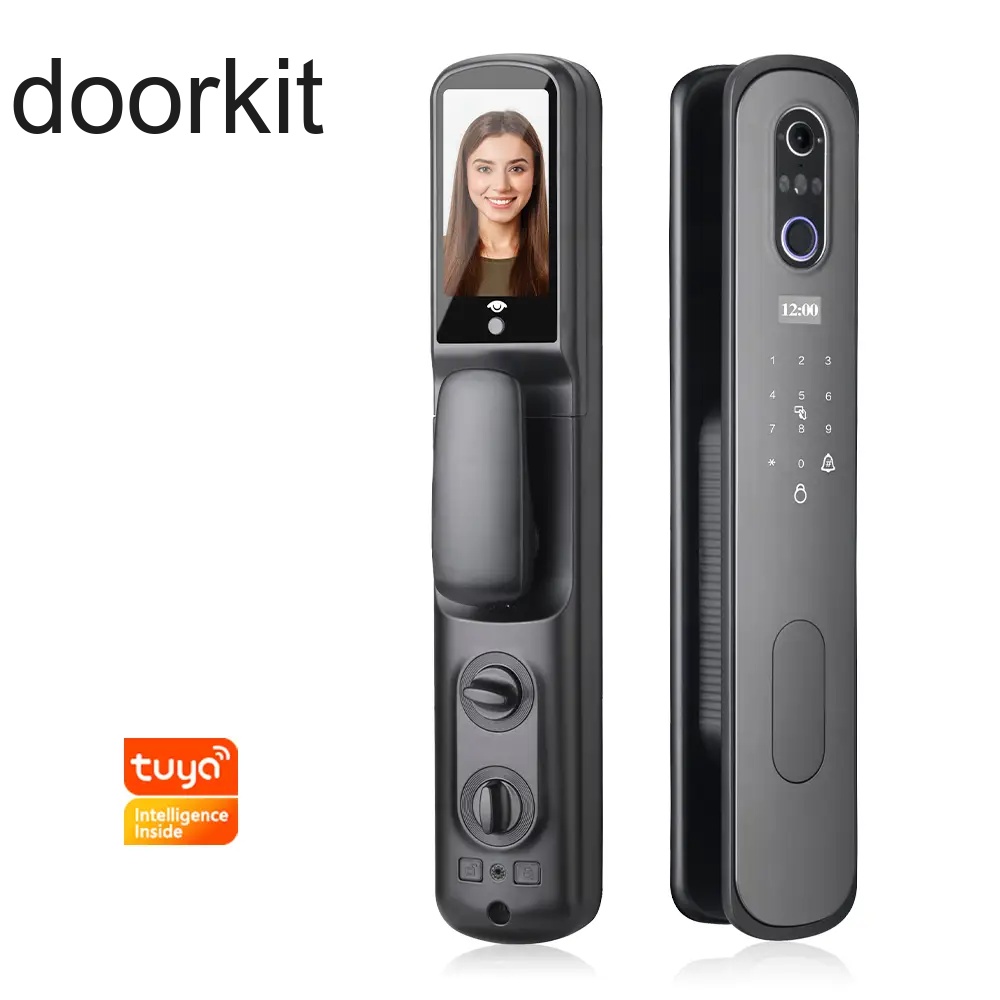 Smart Home Automatic 3D Face Recognition Tuya WiFi Fingerprint Smart Intelligent Door Lock